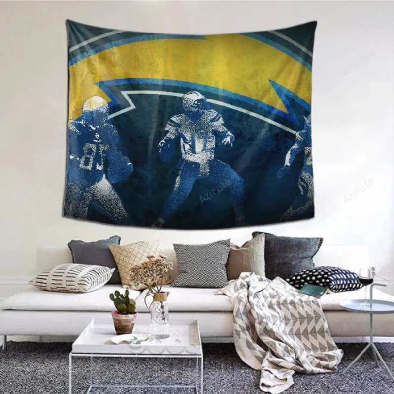 Durable Los Angeles Chargers tapestry -153769 For Beach Shawl Scarf Blanket
