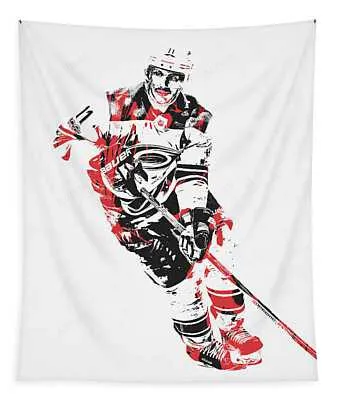 Jordan Staal Carolina Hurricanes Pixel Art 1 Joe Hamilton Tapestry