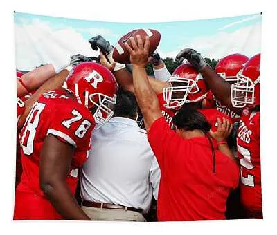 Defensive Huddle Allen Beatty Tapestry