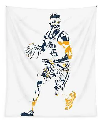 Donovan Mitchell Utah Jazz Pixel Art 25 Joe Hamilton Tapestry