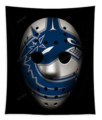 Canucks Goalie Mask Joe Hamilton Tapestry