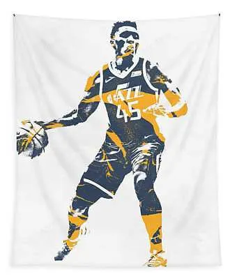 Donovan Mitchell Utah Jazz Pixel Art 10 Joe Hamilton Tapestry