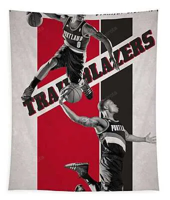 Damian Lillard Portland Trail Blazers Joe Hamilton Tapestry