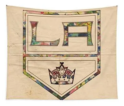 Los Angeles Kings Vintage Art Florian Rodarte Tapestry