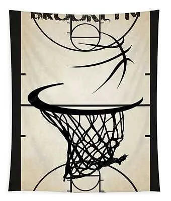Brooklyn Nets Court Joe Hamilton Tapestry