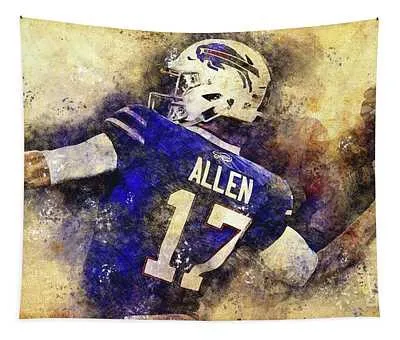Buffalo Bills American Football Teambuffalo Bills Playersports Posters For Sports Fansallen Drawspots Illustrations Tapestry