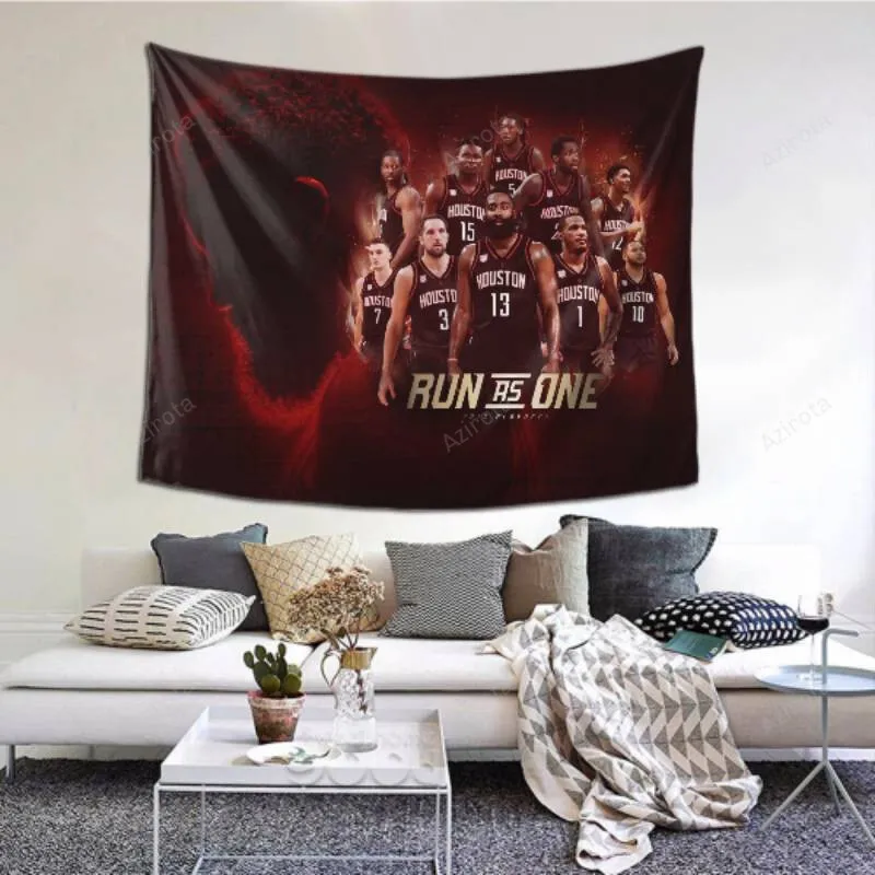Dorm Decor Houston Rockets tapestry -151711 For Living Room Bedroom