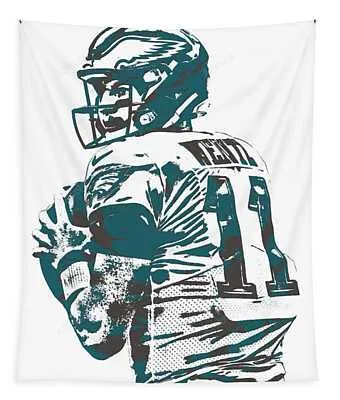 Carson Wentz Philadelphia Eagles Pixel Art 9 Joe Hamilton Tapestry