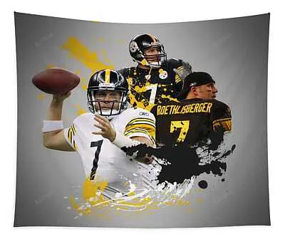 Ben Roethisberger Steelers Joe Hamilton Tapestry