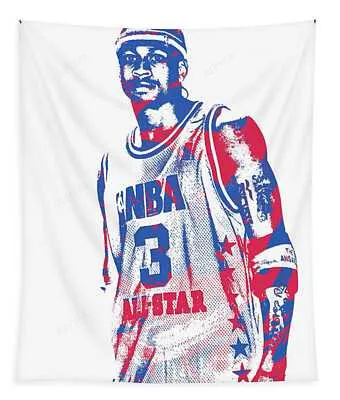 Allen Iverson Philadelphia 76Ers Pixel Art 11 Joe Hamilton Tapestry