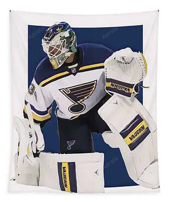 Jake Allen St Louis Blues Oil Art Joe Hamilton Tapestry