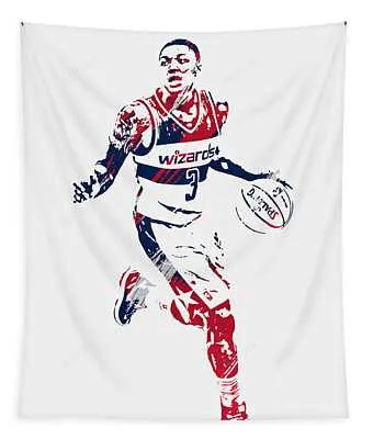 Bradley Beal Washington Wizards Watercolor Strokes Pixel Art 10 Joe Hamilton Tapestry