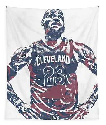 Lebron James Cleveland Cavaliers Pixel Art 62 Joe Hamilton Tapestry