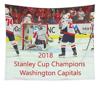 2018 Stanley Cup Champions Washington Capitals Lisa Wooten Tapestry
