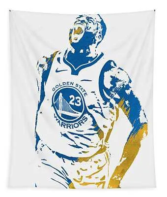 Draymond Green Golden State Warriors Watercolor Strokes Pixel Art 1 Joe Hamilton Tapestry
