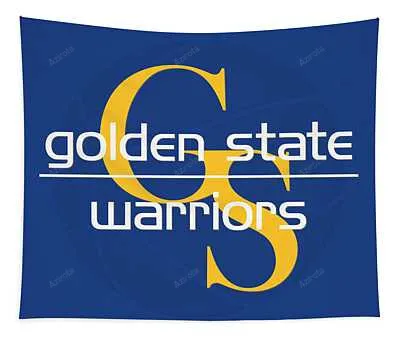 Golden State Warriors Letter And Team Abstract Art 10 Joe Hamilton Tapestry