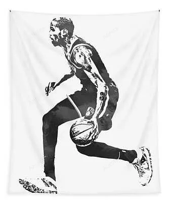 Kevin Durant Brooklyn Nets Watercolor Strokes Pixel Art 1 Joe Hamilton Tapestry