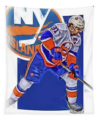 John Tavares New York Islanders Oil Art Series 2 Joe Hamilton Tapestry