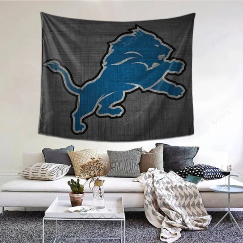 Easy To Hang Detroit Lions tapestry -156839 For Bedroom Living Room
