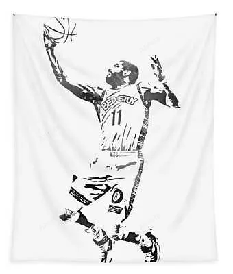 Kyrie Irving Brooklyn Nets Watercolor Strokes Pixel Art 3 Joe Hamilton Tapestry