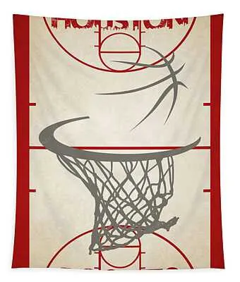 Houston Rockets Court Joe Hamilton Tapestry