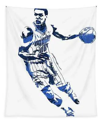 Aaron Gordon Orlando Magic Pixel Art 1 Joe Hamilton Tapestry