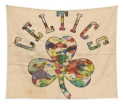 Boston Celtics Poster Art Florian Rodarte Tapestry