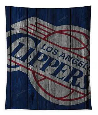 Los Angeles Clippers Wood Fence Joe Hamilton Tapestry