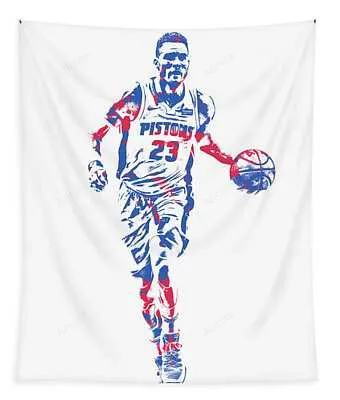 Blake Griffin Detroit Pistons Pixel Art 15 Joe Hamilton Tapestry