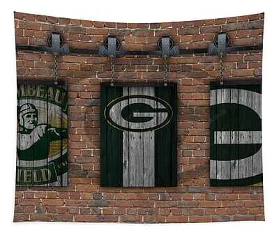 Green Bay Packers Brick Wall Joe Hamilton Tapestry