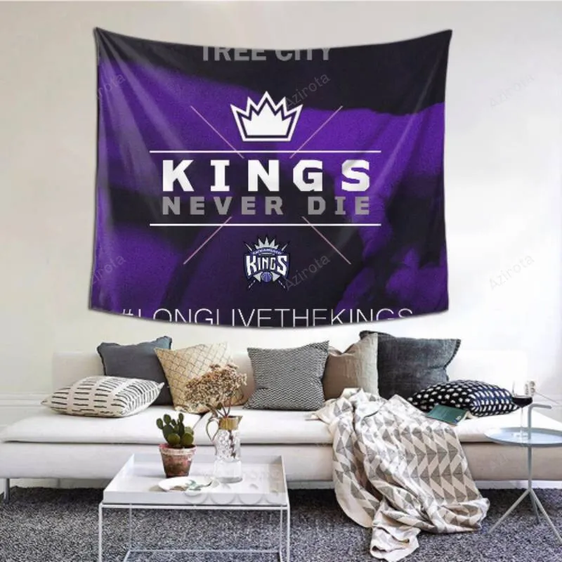 Dorm Decor Sacramento Kings tapestry -152602 For Living Room Bedroom