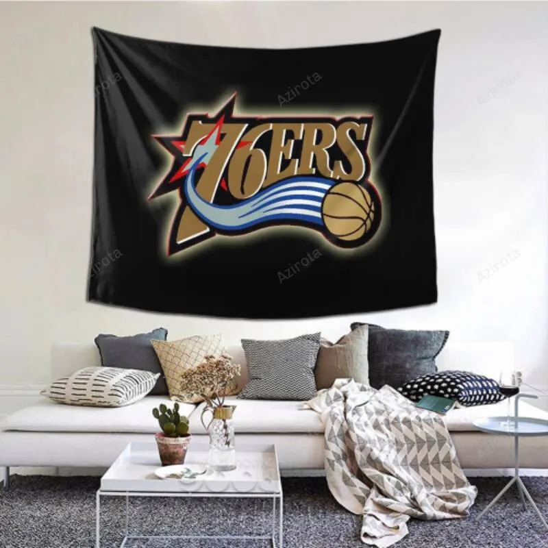 Dorm Decor Philadelphia 76ers tapestry -156464 For Living Room Bedroom