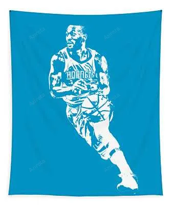 Kemba Walker Charlotte Hornets T Shirt Apparel Pixel Art 2 Joe Hamilton Transparent Tapestry