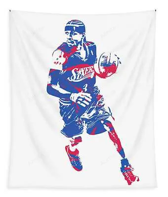 Allen Iverson Philadelphia 76Ers Pixel Art 20 Joe Hamilton Tapestry