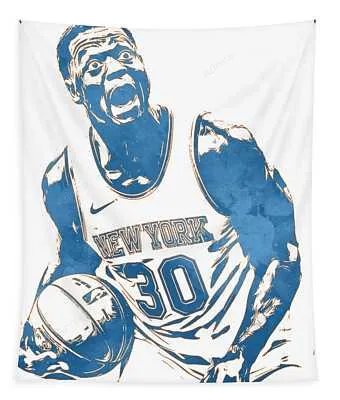 Julius Randle Making The Playoffs Watercolor Strokes Pixel Art 1 Joe Hamilton Tapestry