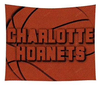Charlotte Hornets Leather Art Joe Hamilton Tapestry