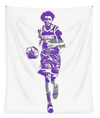 Deaaron Fox Sacramento Kings Pixel Art 2 Joe Hamilton Tapestry
