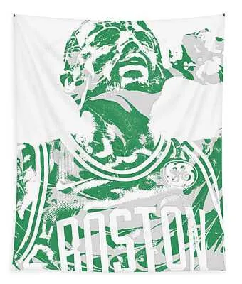 Kyrie Irving Boston Celtics Pixel Art 41 Joe Hamilton Tapestry