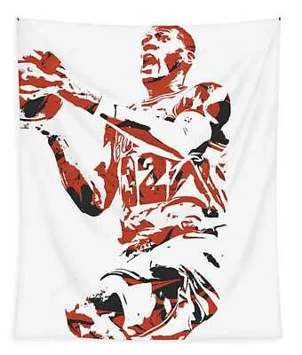 Kris Dunn Chicago Bulls Pixel Art 6 Joe Hamilton Tapestry