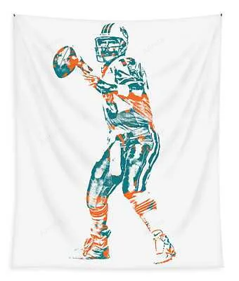 Dan Marino Miami Dolphins Pixel Art 1 Joe Hamilton Tapestry