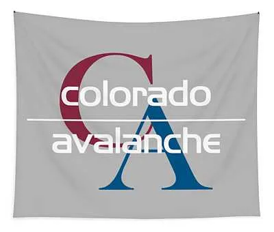 Colorado Avalanche Letter And Team Abstract Art 1 Joe Hamilton Transparent Tapestry