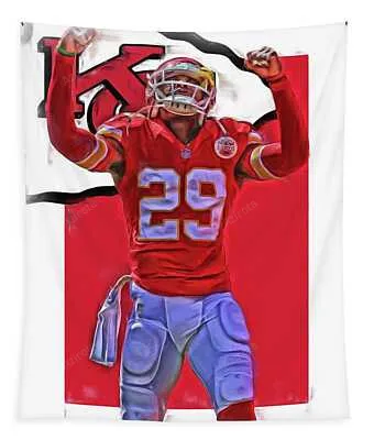 Eric Berry Kansas City Chiefs Oil Art Joe Hamilton Tapestry