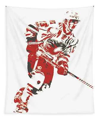 Johnny Gaudreau Calgary Flames Pixel Art 1 Joe Hamilton Tapestry