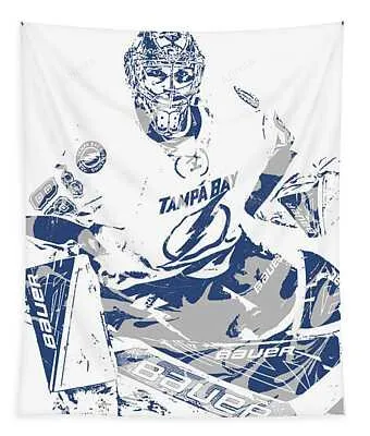 Andrei Vasilevskiy Tampa Bay Lightning Pixel Art 2 Joe Hamilton Tapestry