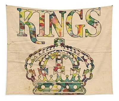 Los Angeles Kings Retro Poster Florian Rodarte Tapestry