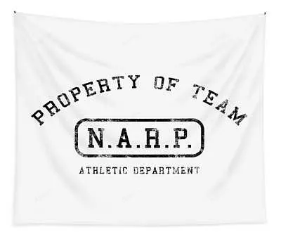 Distressed Property Of Team Narp College Mascot Designs Transparent Tapestry