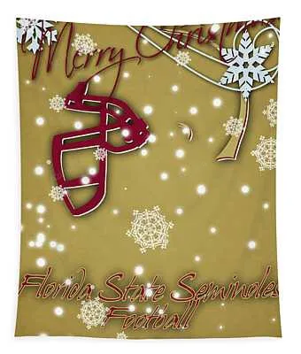 Florida State Seminoles Christmas Card 2 Joe Hamilton Tapestry