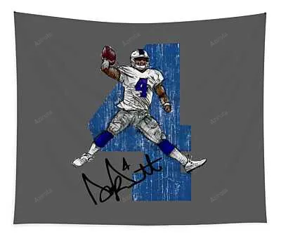 Dak Prescott Dallas Cowboys Signature Candice Dominy Transparent Tapestry