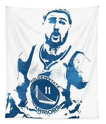 Klay Thompson Golden State Warriors Pixel Art Joe Hamilton Tapestry
