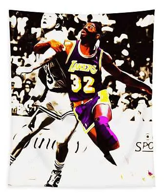 Magic Johnson And Larry Bird Brian Reaves Tapestry